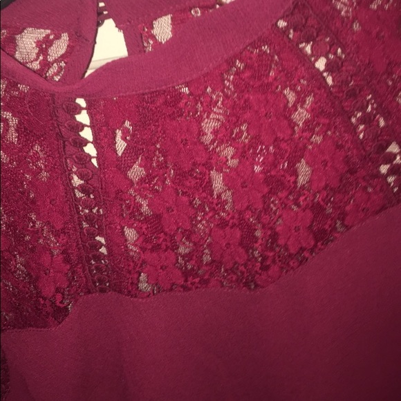 Burgundy fancy lace shirt! - Picture 4 of 4